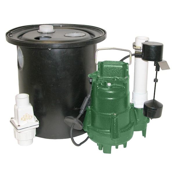 Zoeller 115 V Single Port Drain Pump System with Polypropylene Basin